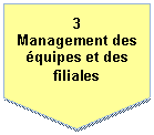 Pentagone: 3
Management des �quipes et des filiales
