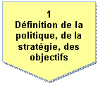 Pentagone: 1
D�finition de la politique, de la strat�gie, des objectifs
