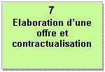 Zone de Texte: 7
Elaboration d�une offre et contractualisation






